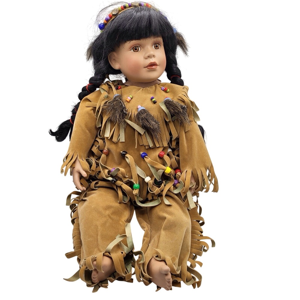 Southwestern Native American Doll Porcelain‎ Head Hands & Feet